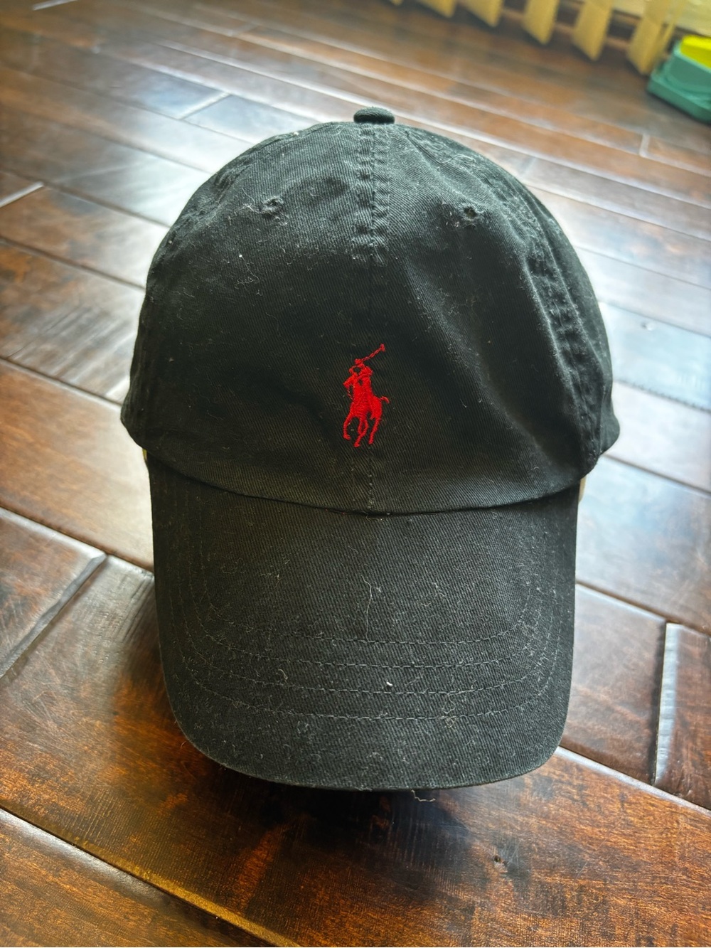 Polo Ralph Lauren Leather Strapback Hat in Black